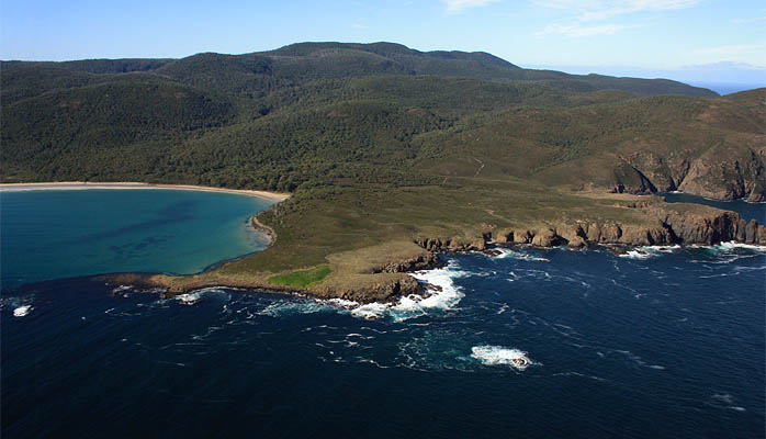 Cloudy Bay and Blue Devil Rock, Bruny Island